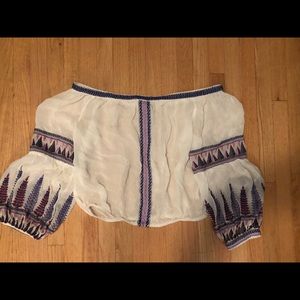 Free People Embroidered Off the Shoulder blouse